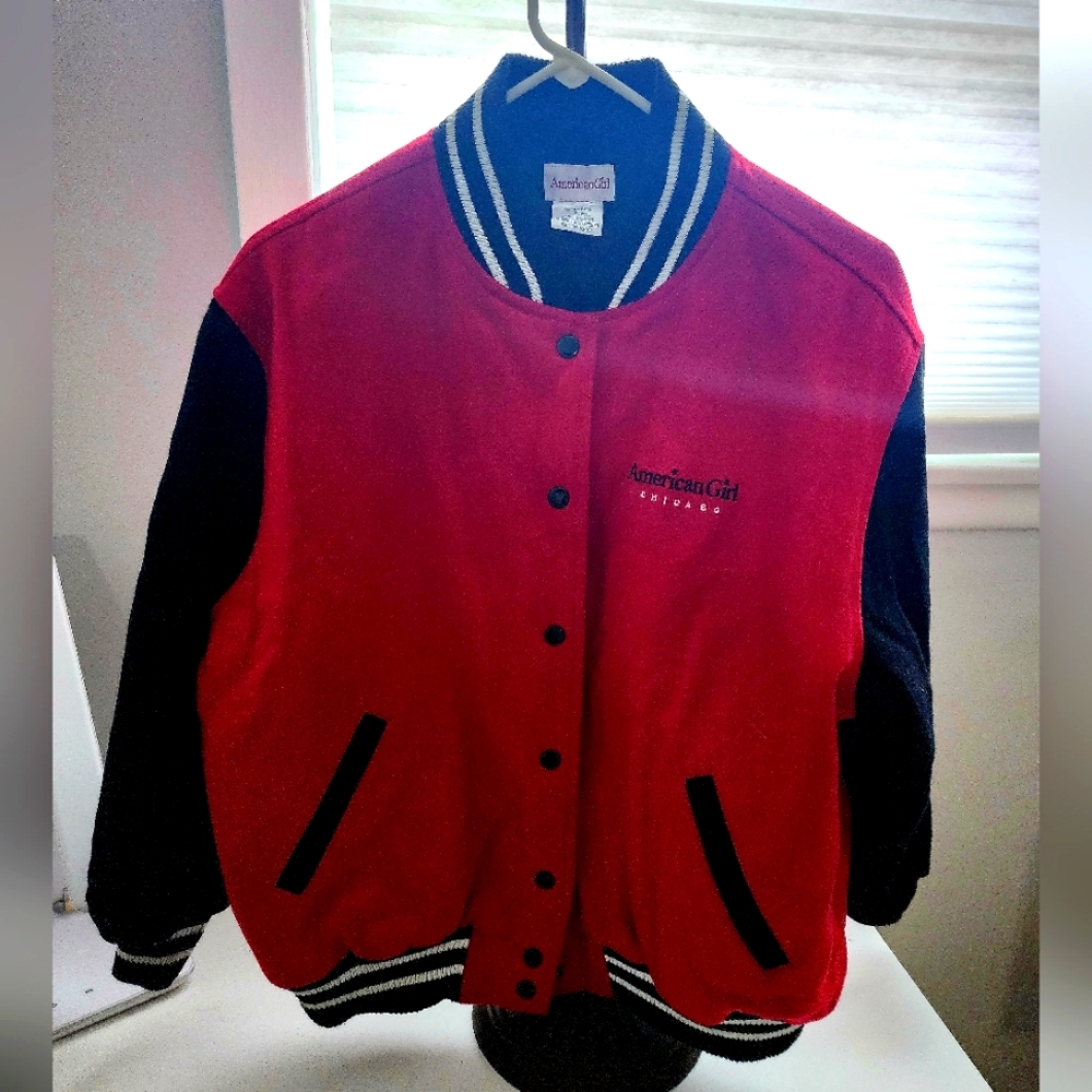 American Girl Varsity Jacket Sz L
